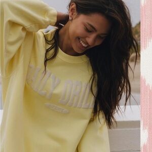 Daily Drills NWT oversized sport crew sweatshirt - yellow(lemonade) XS/S